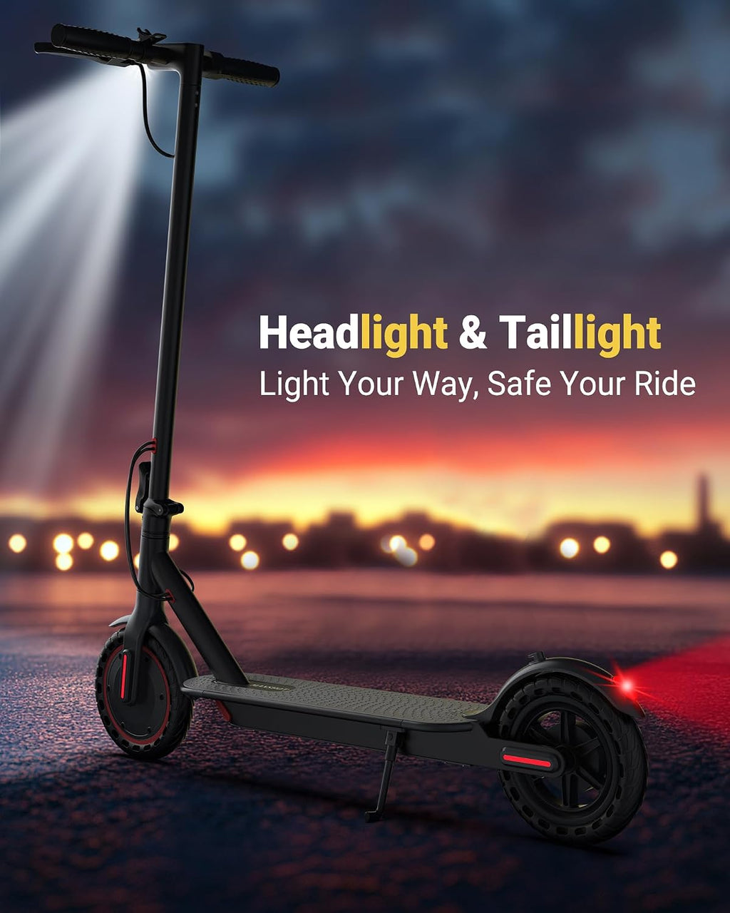 MAXSHOT Electric Scooter for Adults, 8.5/10/14' Tires, 19/22Mph, 350W/500W Motor, 21-28 Miles Range, Folding E-Scooter with Dual Suspension,APP Contro