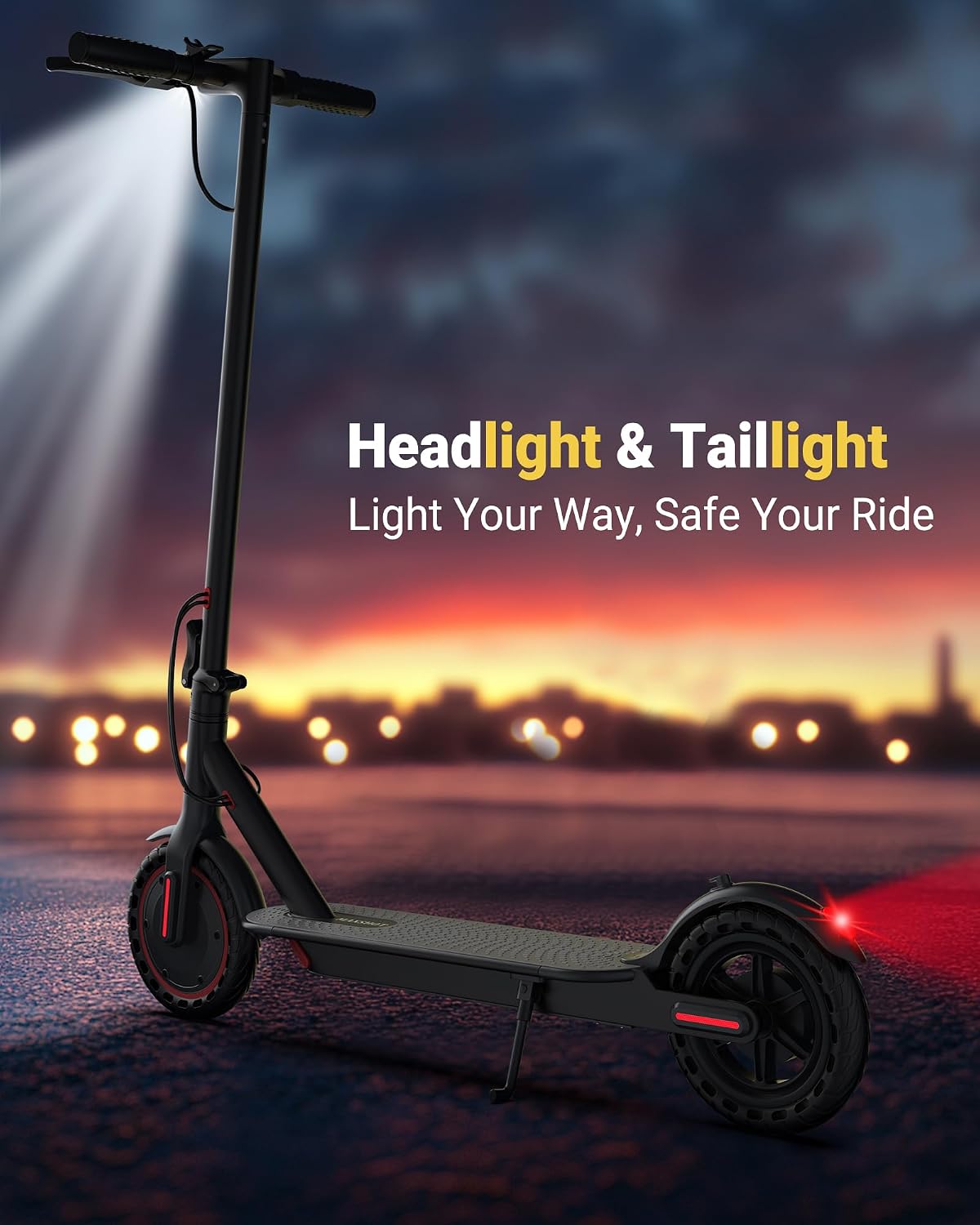 MAXSHOT Electric Scooter for Adults, 8.5/10/14' Tires, 19/22Mph, 350W/500W Motor, 21-28 Miles Range, Folding E-Scooter with Dual Suspension,APP Contro