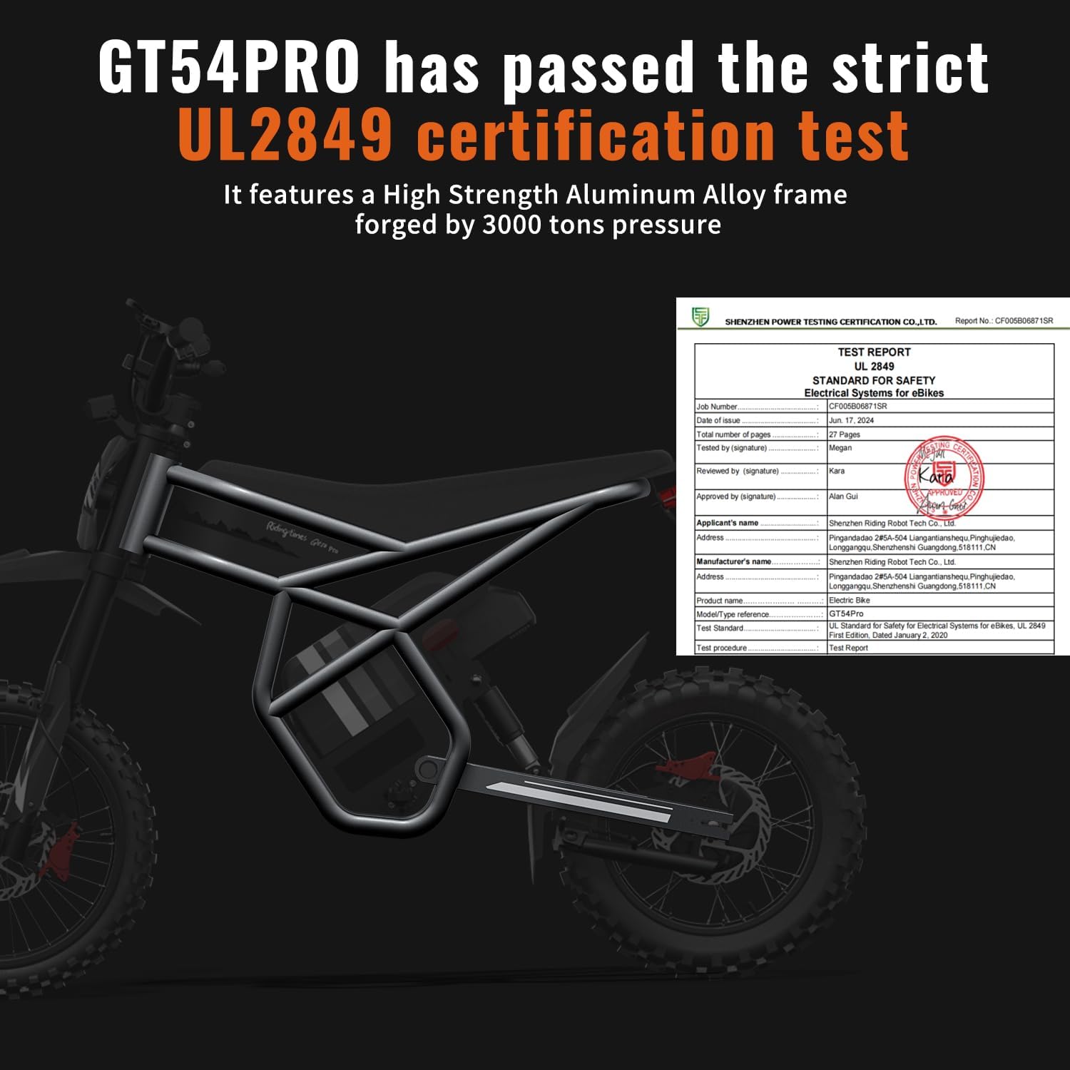 GT54 PRO /GT54 Electric Dirt Bike for Teens, 60V 25AH 40MPH // 48V 27AH 37MPH Ebike with 14'/12' Motorcycle Tire, 3000W/2000W Dual Hydraulic Brakes Mountain Off-Road Dirtbike for Ages 13+