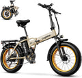 Foldable Electric Bike for Adults, 30+MPH, 48V 20Ah Removable Battery up to 80Miles, 20' Fat Tire Peak 1000W Motor Dirt Ebike Adult Electric Bicycle for City Commute Beach Mountain Adventurous E Bike