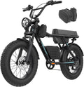 Gotrax R7 Electric Bike for Adults, 750W Motor, 25mph, Max 45-Mile Range, 20' Fat Tire, UL Certified, 48V Removable Battery, Oversized Padded Seat, Basket&Frame Bag, Easy Assembly for City&All-Terrain