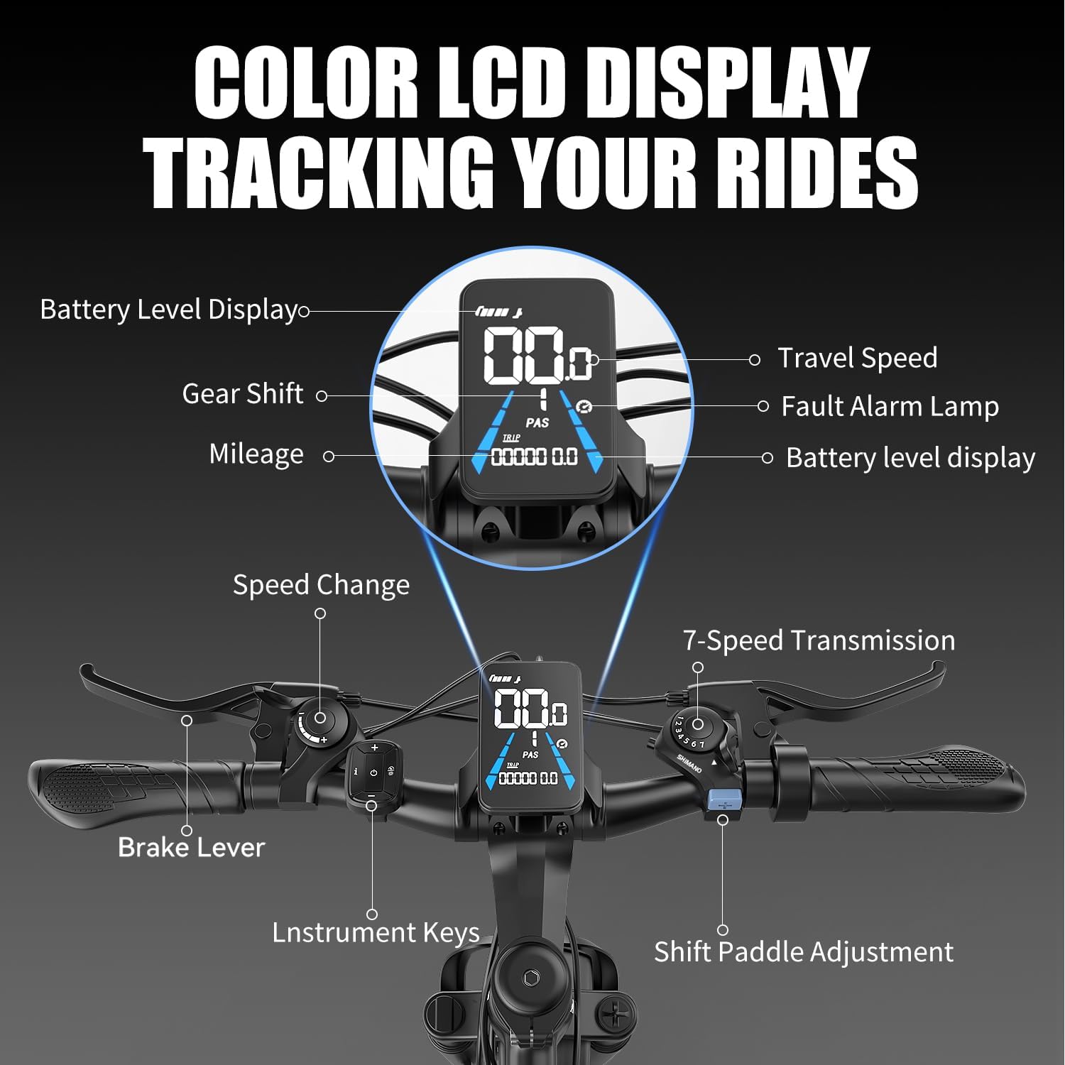 Electric Bike for Adults, 26'' 1500W Peak Ebike, Up to 65 Miles 28MPH Electric Mountain Bike with 48V 10Ah Removable Battery, Adjustable Seat,Cruise Control, Full Suspension,7-Speed UL Certified
