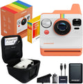Polaroid Now 3rd Generation i-Type Instant Film Camera with 16 Color Film Photos, Coral, with Signature Series Power Bundle