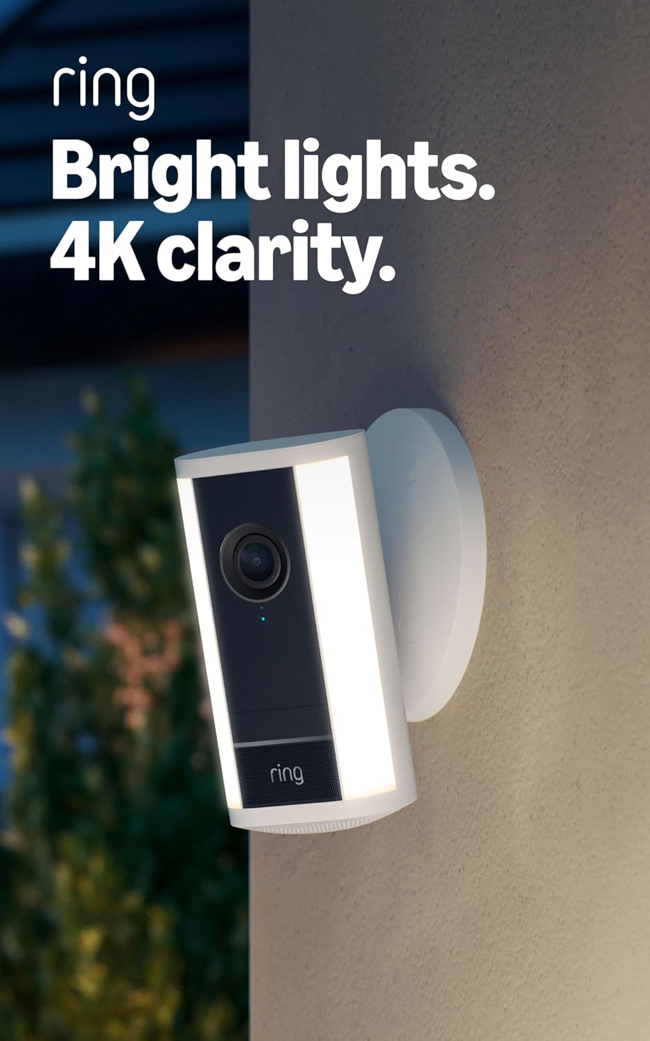 Ring Spotlight Cam Pro, Wired (newest model), White with Hardwired Kit for Cameras