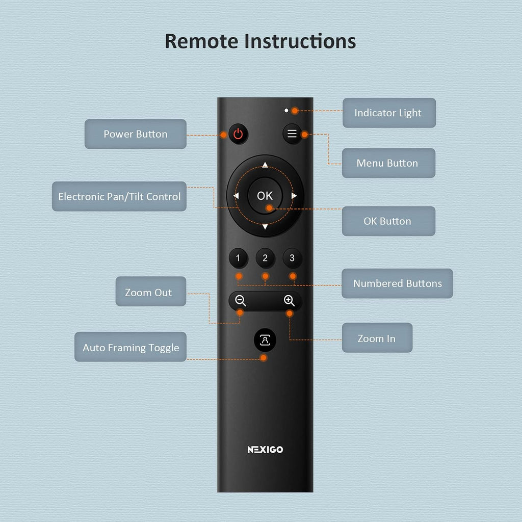 Zoom Certified, NexiGo N970P 4K Webcam, Onboard Flash Memory, Al-Powered Auto-Framing, Adjutable Field of View, Sony Sensor, Dual AI Noise-Cancelling Mics, Works with Teams/Zoom/Webex/Google