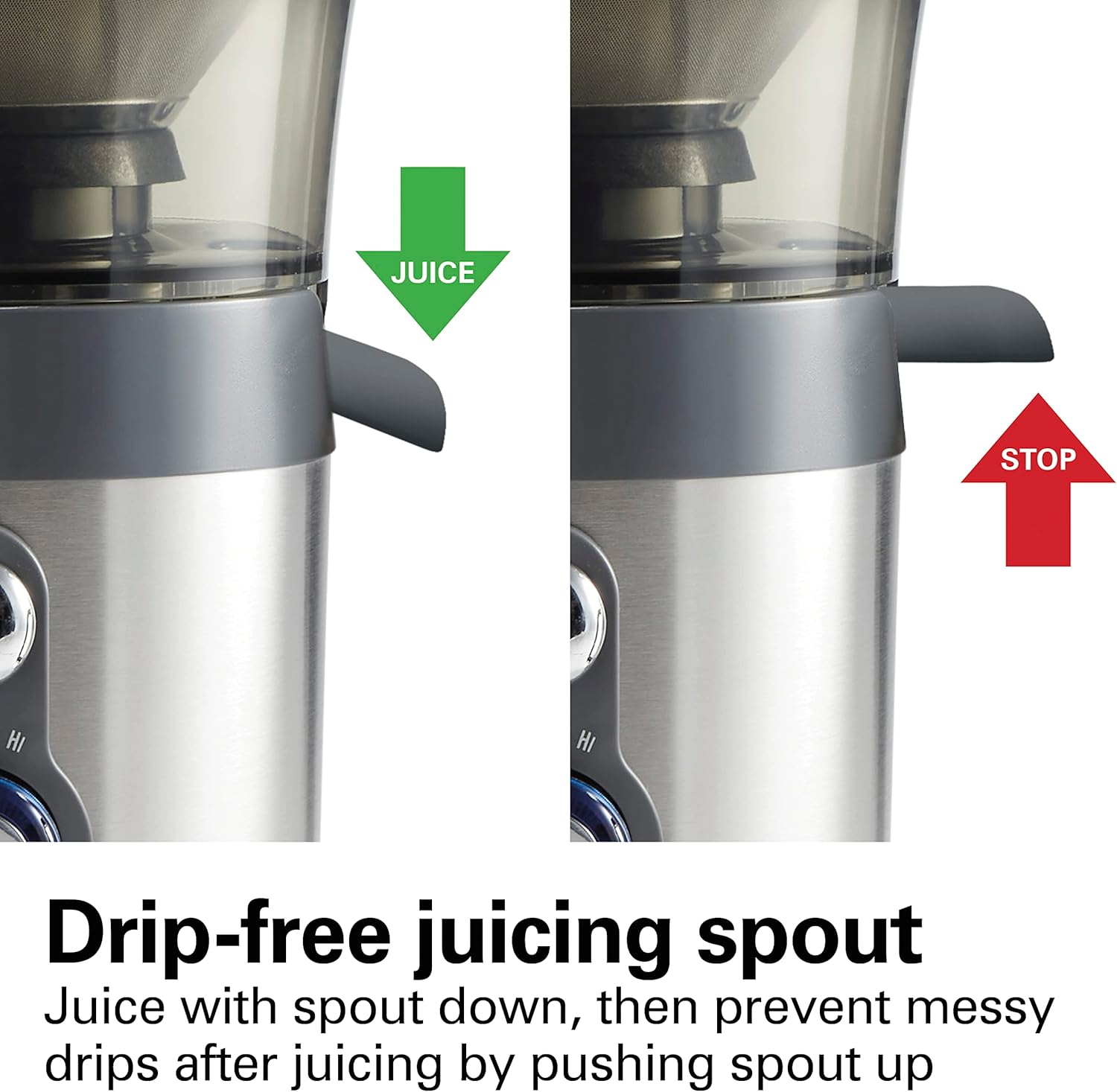 Hamilton Beach Juicer Machine, Centrifugal Extractor, Big Mouth 3' Feed Chute, Easy Clean, 2-Speeds, 40 oz. BPA Free Pitcher, 850 Watt Motor, Silver (67850)