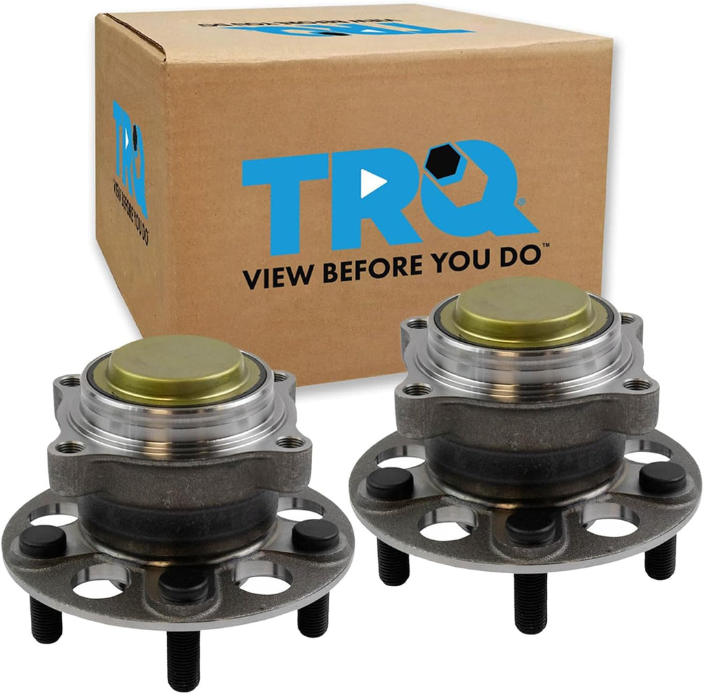 TRQ 2 Piece Rear Wheel Bearing & Hub Assembly Set with ABS Sensor Compatible with 2017-2022 Honda Ridgeline
