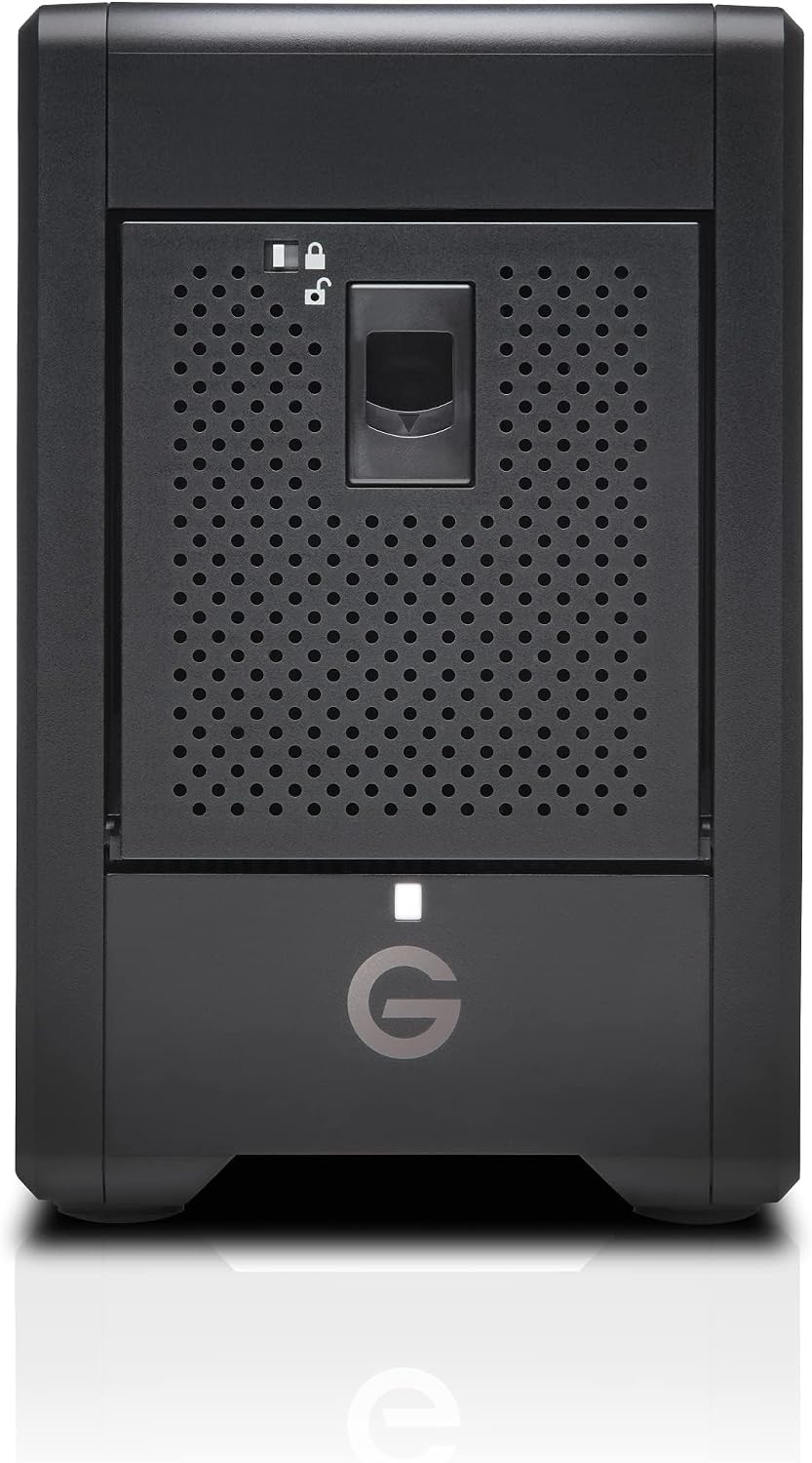 SanDisk Professional 104TB G-RAID Shuttle 4 - Enterprise-Class 4-Bay External Hard Drive, Thunderbolt 3 and USB-C, Transportable, Hardware RAID - SDPH34H-104T-NBAAB