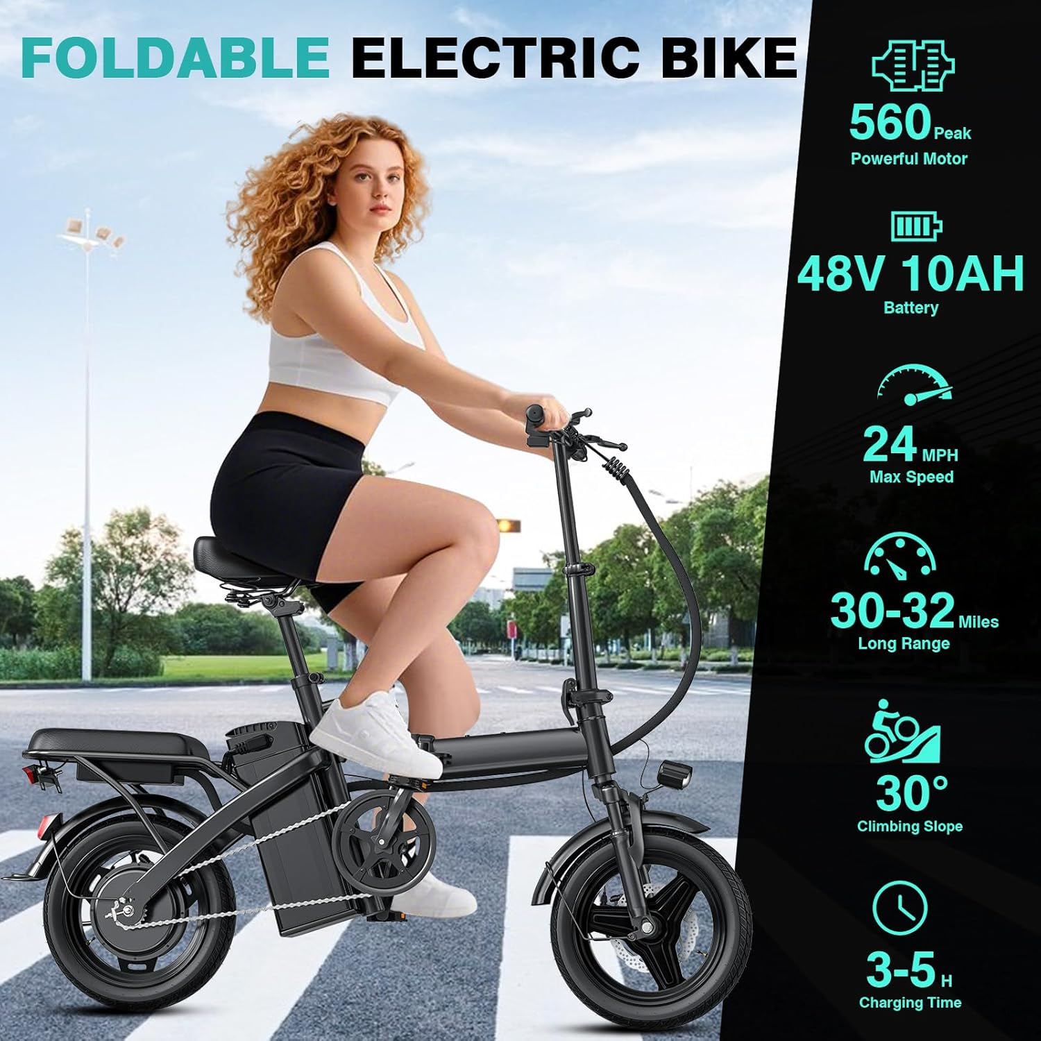 LELEKUAI Electric Bike for Adults, 1200W Peak Motor Commuter Ebike, 20-28MPH Speed, 32 Miles Range, Removable Waterproof Battery, Dual Disc Brakes Electric Bicycle, UL 2849 Certified