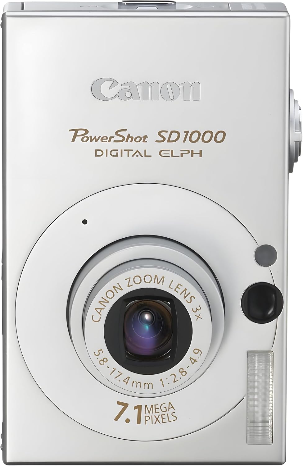Canon PowerShot SD1000 7.1MP Digital Elph Camera with 3x Optical Zoom (Silver) (OLD MODEL)