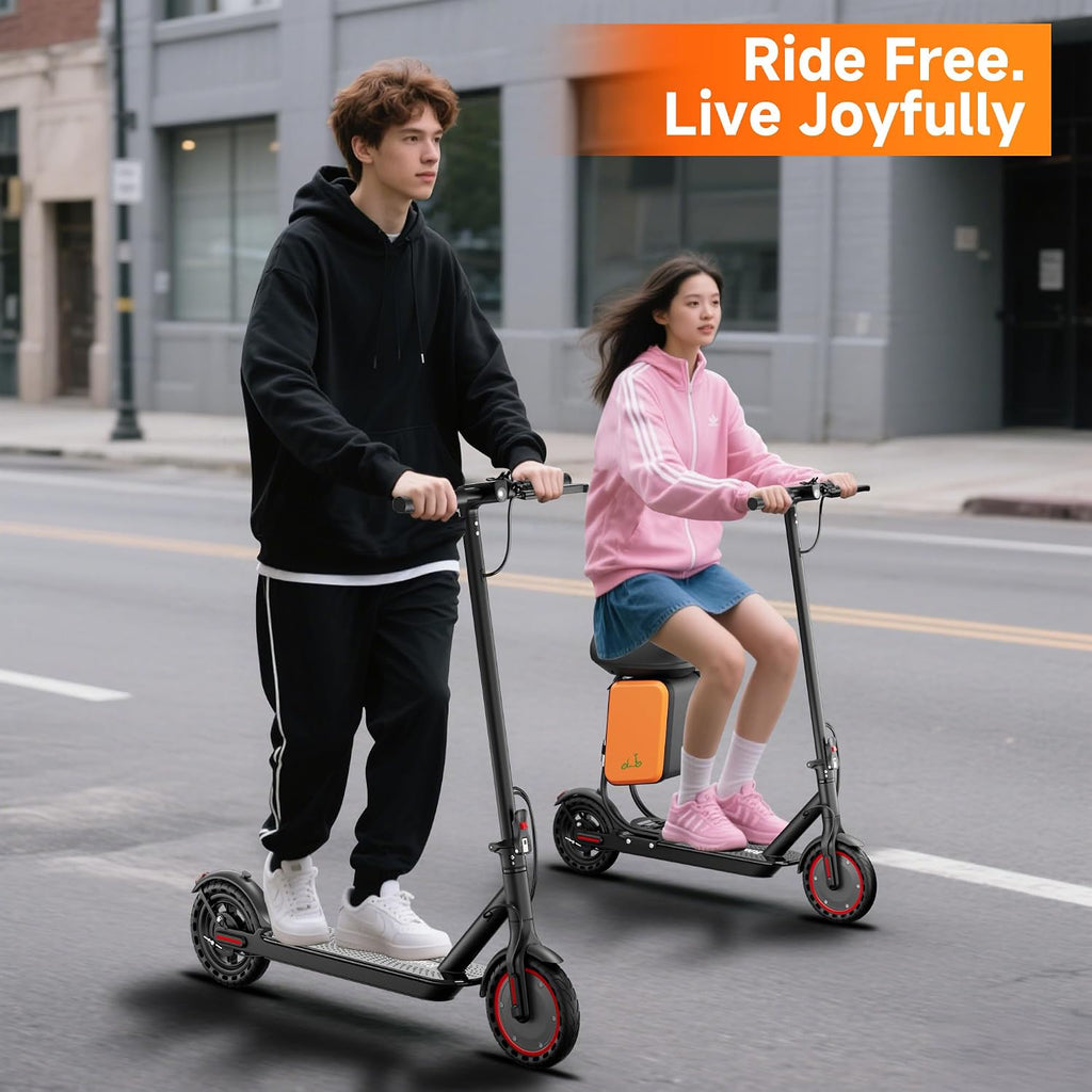 Electric Scooter, 350W-500W Motor, 19 MPH to 22MPH, 15-41 Miles Range, Dual Suspension, Dual Braking, App Control, Foldable Commuter E Scooter for Adults and Teens