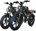 DEEPOWER Electric Bike for Adults,2000W Peak Motor&28MPH Electric Dirt Bike，48V 20AH/35AH/60AH Battery, 70-160 Max Miles,Dual Suspension Ebikes for Adults, 20' Fat Tire E Bike