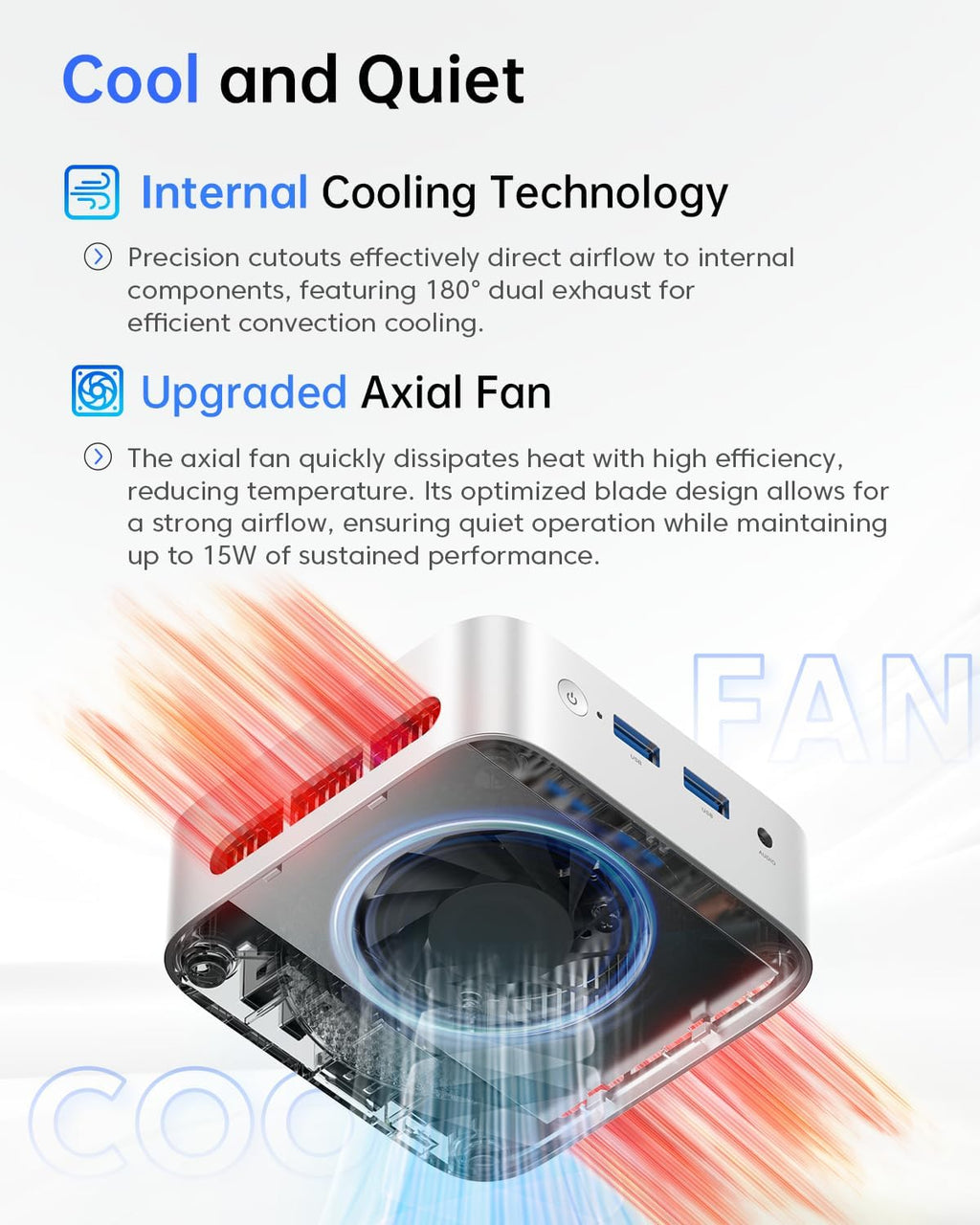 ACEMAGIC V1 Mini PC Computers, Twin Lake N150 16GB DDR4 RAM 1TB SSD Mini Computers up to 3.6GHz, Mini Desktops Support Dual 4K, WiFi, Bluetooth, Small PC for Business Home Office
