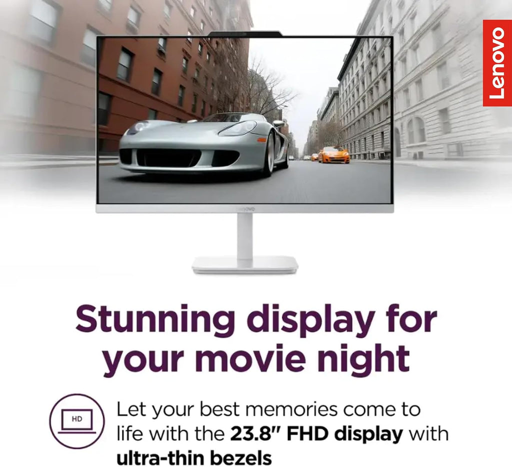 Lenovo IdeaCentre Everyday Tasks 24' Full HD All-in-One Desktop Computer • Office 365 for the Web • Intel 4-Cores • 256GB SSD • 8GB RAM • KB and Mouse • Windows 11