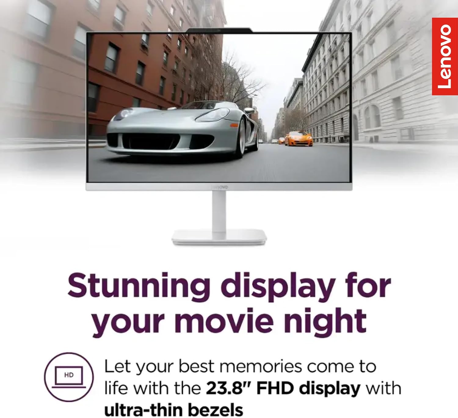 Lenovo IdeaCentre Everyday Tasks 24' Full HD All-in-One Desktop Computer • Office 365 for the Web • Intel 4-Cores • 256GB SSD • 8GB RAM • KB and Mouse • Windows 11