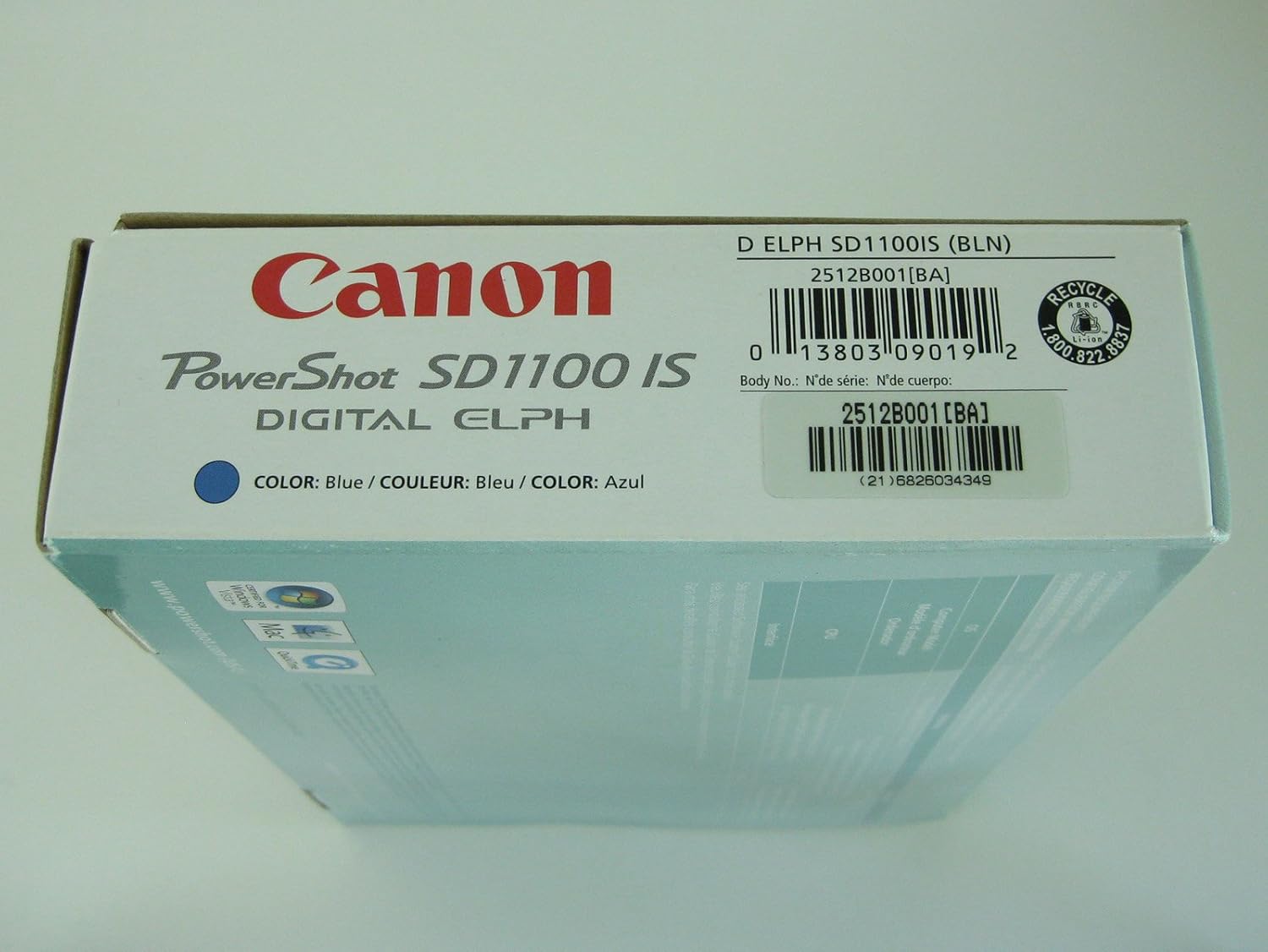 Canon PowerShot SD1100IS 8MP Digital Camera with 3x Optical Image Stabilized Zoom (Blue) (OLD MODEL)