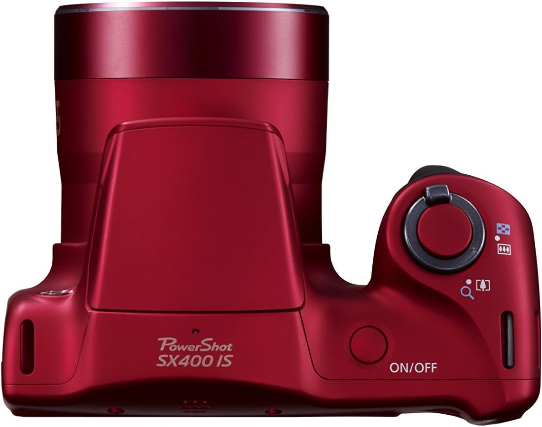 Canon Powershot SX400 is 16.0 MP Digital Camera with 30x Optical Zoom and 720p HD Video (Red)