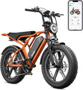 TST Electric Bike for Adults, 1500W Peak Motor 60/100 Miles Fat Tire Ebike with 48V 15Ah/25Ah Removable Battery 20' Fat Tire Electric Dirt Bike Full Suspension and 7-Speed