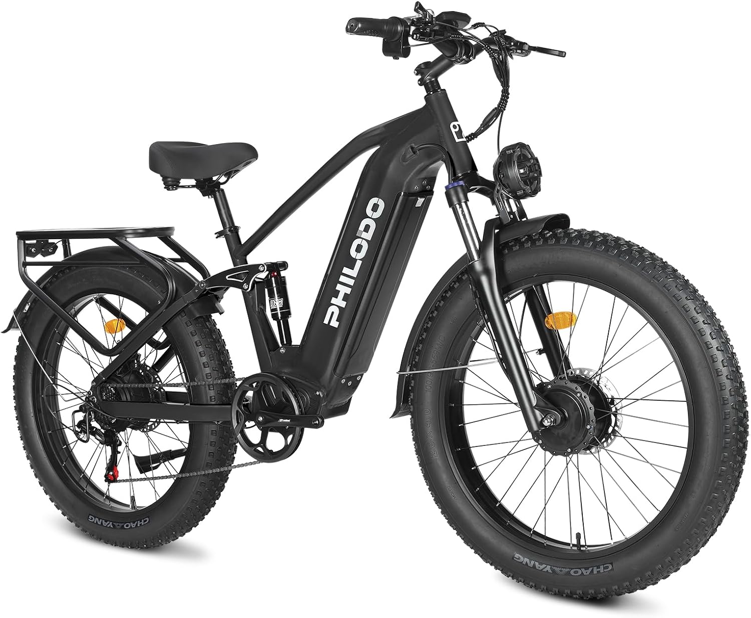 5000w Dual Motor E-Bike 60V Electric Bike for Adults,45 MiIe P-Hour Full Suspension Hydraulic Disc Brakes EBike,26/24x4 Fat Tires Mountain Bikes for All Terrain Snow/Sand