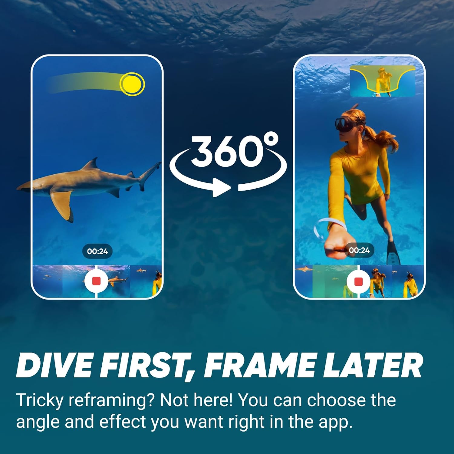 Insta360 X4 Invisible Dive Bundle - 8K Waterproof 360 Action Camera, 4K Wide-Angle Video, Invisible Selfie Stick, Removable Lens Guards, 135 Min Battery Life, AI Editing, Stabilization