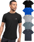 INTO THE AM Workout Shirts for Men - Dry Fit Short Sleeve Athletic Gym Tees Running Fitted Tshirts S - 4XL