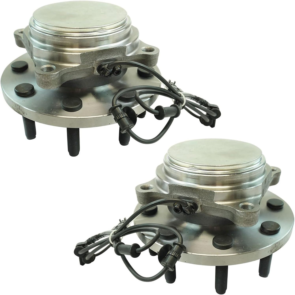 TRQ 2 Piece Front Wheel Bearing & Hub Assembly Set Compatible with 2009-2010 Dodge Ram 2500 Ram 3500 2011 Ram 2500 3500