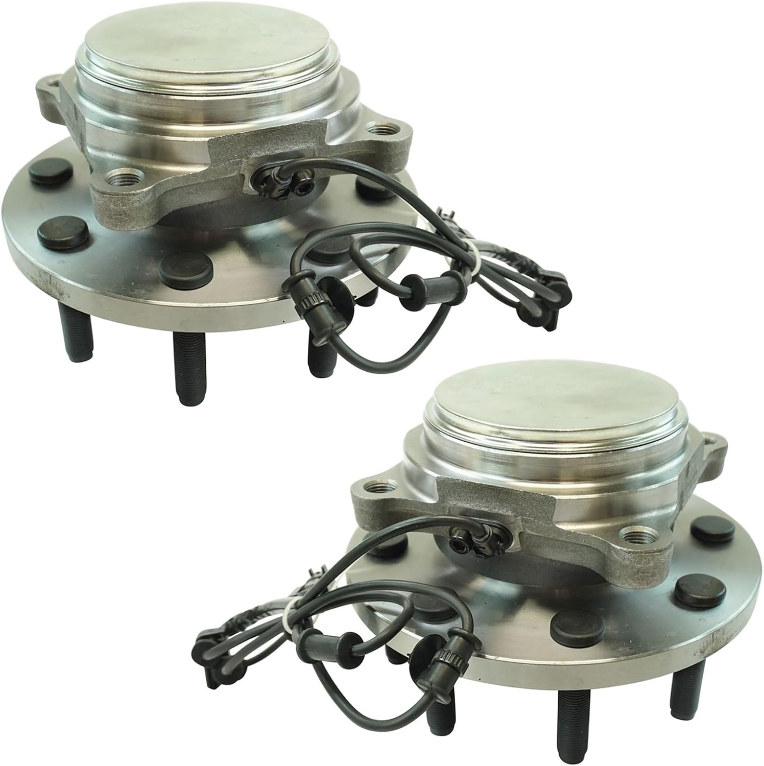 TRQ 2 Piece Front Wheel Bearing & Hub Assembly Set Compatible with 2009-2010 Dodge Ram 2500 Ram 3500 2011 Ram 2500 3500