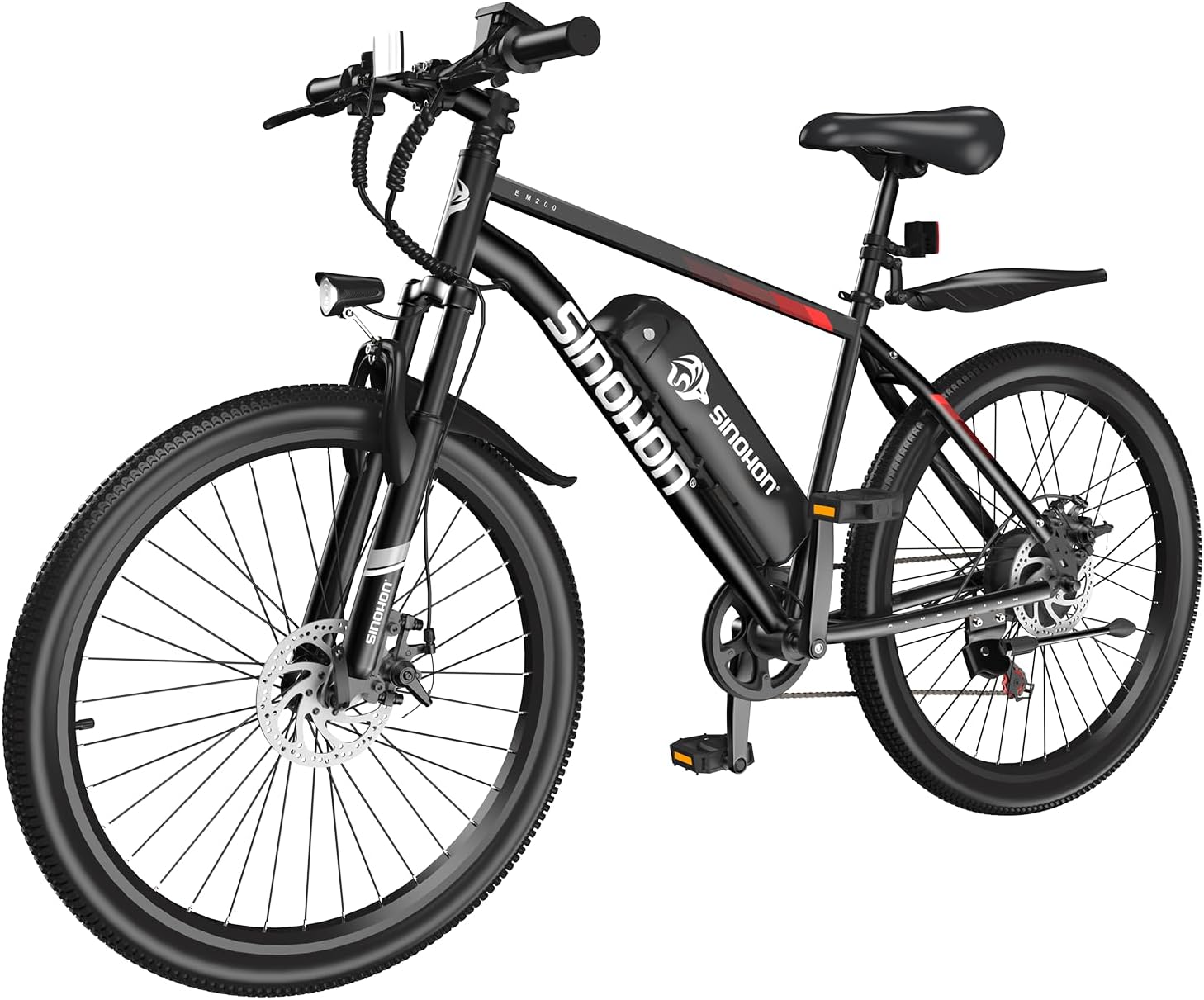 26' Electric Bike for Adults, E-Bike Commuter–500W Brushless Motor,375/749WH, 7-Speed, Front Suspension Fork, 20/28MPH Top Speed, 40+ Miles Long Range