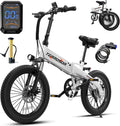 Electric Bike for Adults and Teens, 560W Motor 24MPH Compact Commuter Ebike, 32 Miles Range, 48V 10Ah Battery, 3 Shock Absorbers, 14' Mini Foldable Electric Bicycles with Basket, UL 2849 Certified