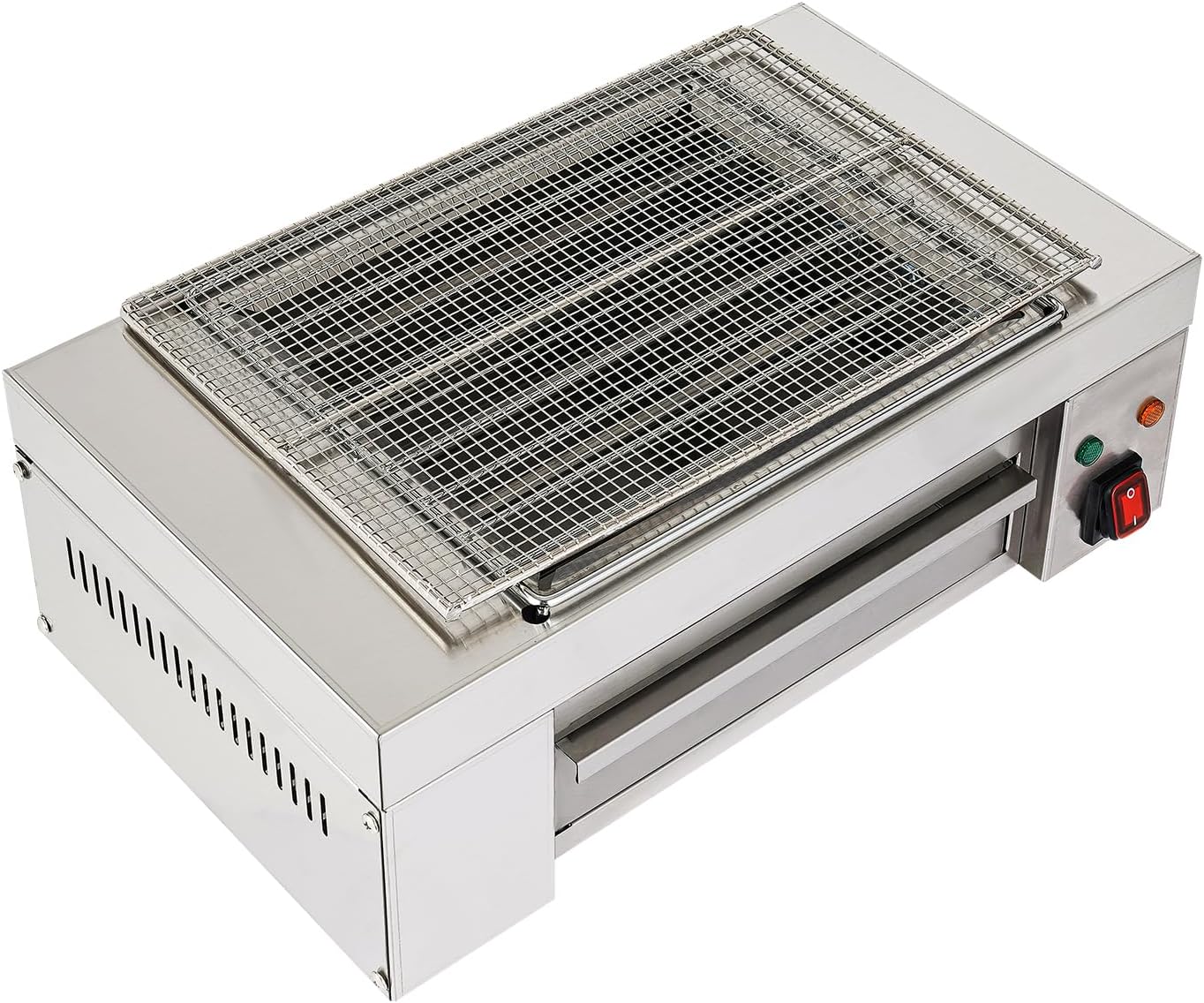 Commercial Indoor Grills Electric Smokeless Barbecue Grill, 1500W 110V Portable Tabletop Yakitori Grill Commercial BBQ Griddle, with Removable Grill Net for Restaurant, Party, Buffet