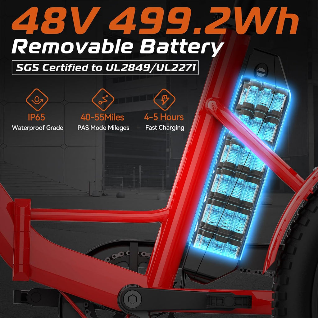 Vivi T01 20' x2.6 Fat Tire Electric Tricycle for Adults, 750W Peak 20'' Folding 3 Wheels Electric Bike, 95% Pre-Assembled, Speed Differential, 15.5MPH Eletric Trike with Bracket