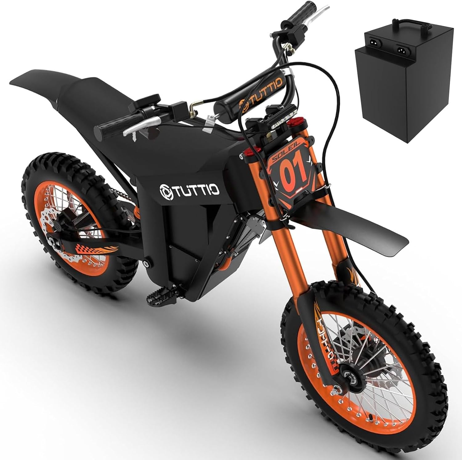Tuttio Electric Dirt Bike Teens Adults 2000W/3000W 220NM 37MPH Electric Bike 48V 21AH Removable Battery with Hydraulic Brakes (21AH Dirt Bike)