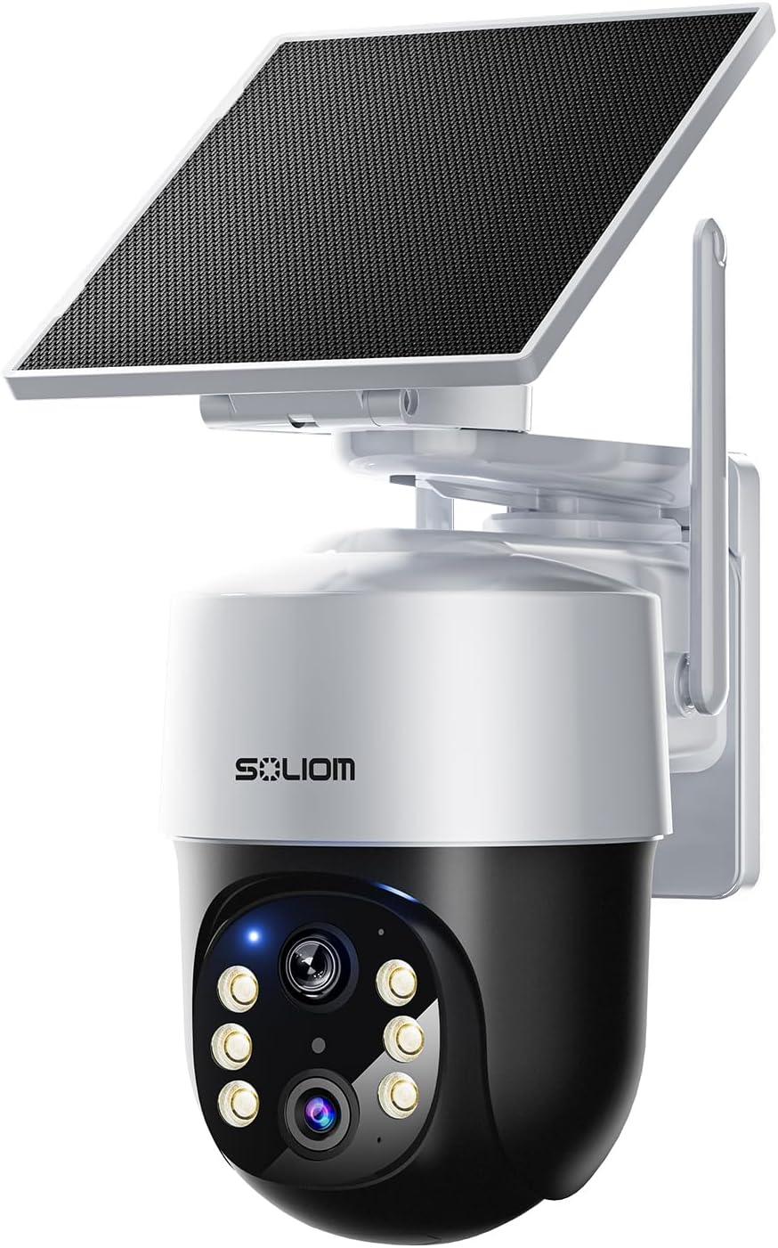 SOLIOM- True 4K HD Security Cameras Outdoor Wireless, Add-On Camera, Solar Powered, Auto Tracking,Requires SOLIOMBASE, SOLIOMBASE Supports Up to 4 Cams