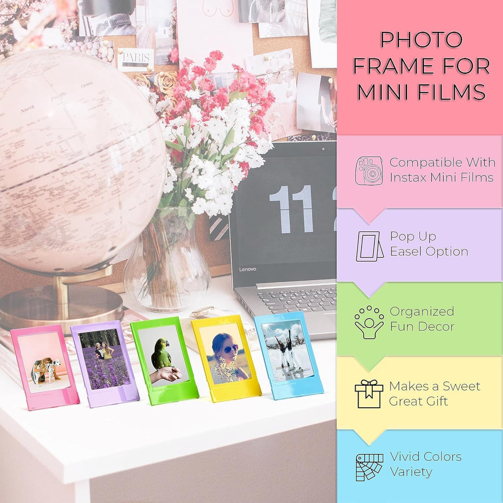 Fujifilm Instax Mini 12 Instant Camera Bundle with Fujifilm Instax Mini Instant Film Value Pack (60 Sheets) with Accessories Including Protective Case, Strap, Photo Album (Pastel Blue)
