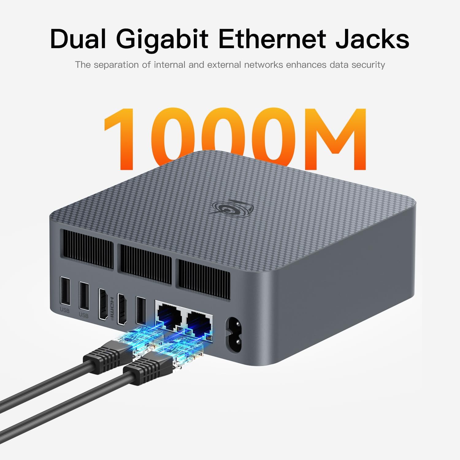 Beelink EQR5 Mini PC, AMD Ryzen 5 5625U(6C/12T, Up to 4.3GHz), Mini Computer 16G DDR4 RAM 500GB NVMe SSD, Built-in Power Supply 4K@60Hz Dual Display HDMI2.1/WiFi6/BT5.2/1000Mbps