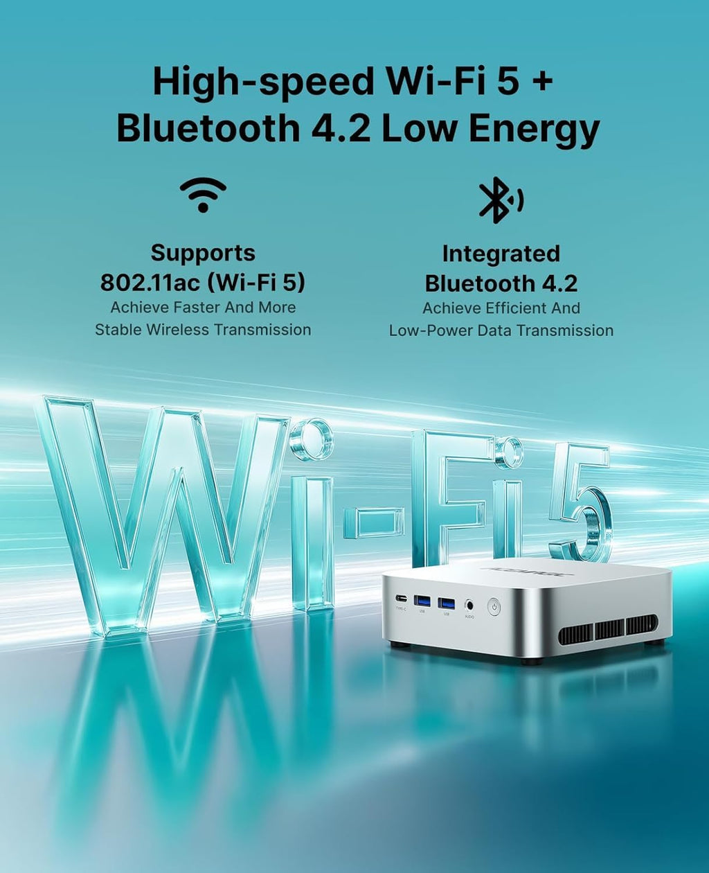 ACEMAGIC Mini PC Ryzen R2544 16GB DDR4 RAM 512GB SSD, Triple-Screen 4K Display WiFi 5 BT4.2 RJ45 for Home/Office/Business Mini Desktop Computers