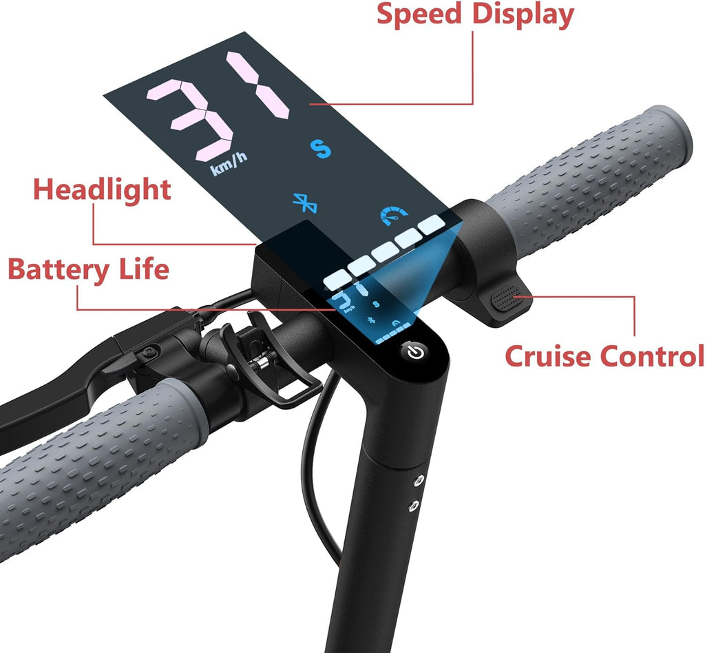 MAXSHOT Electric Scooter for Adults, 8.5/10/14' Tires, 19/22Mph, 350W/500W Motor, 21-28 Miles Range, Folding E-Scooter with Dual Suspension,APP Contro