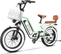 bluebiko 2 Seater Electric Bike, 48V 20AH(𝟗𝟔𝟎𝐖𝐇) Large Removable Battery, 𝟏𝟑𝟎𝟎𝐖 Peak Motor, 20'x 4.0' Fat Tire Ebike for Adults, 80+Miles, City Couple E Bike for All Terrain