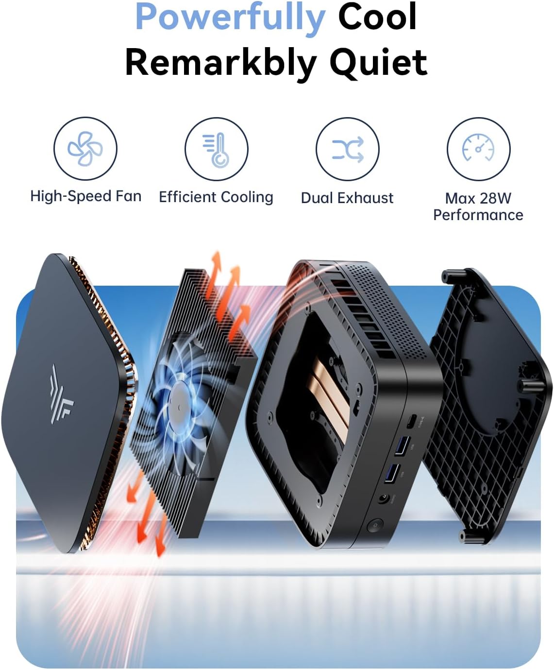 KAMRUI Pinova P1 Mini PC Computer, AMD Ryzen 4300U (Beats i3-10110U/3500U), 16GB RAM 256GB SSD, Mini Desktop Computer Support Triple 4K, USB-C, WiFi, Bluetooth, Ethernet for Business, Education, Home