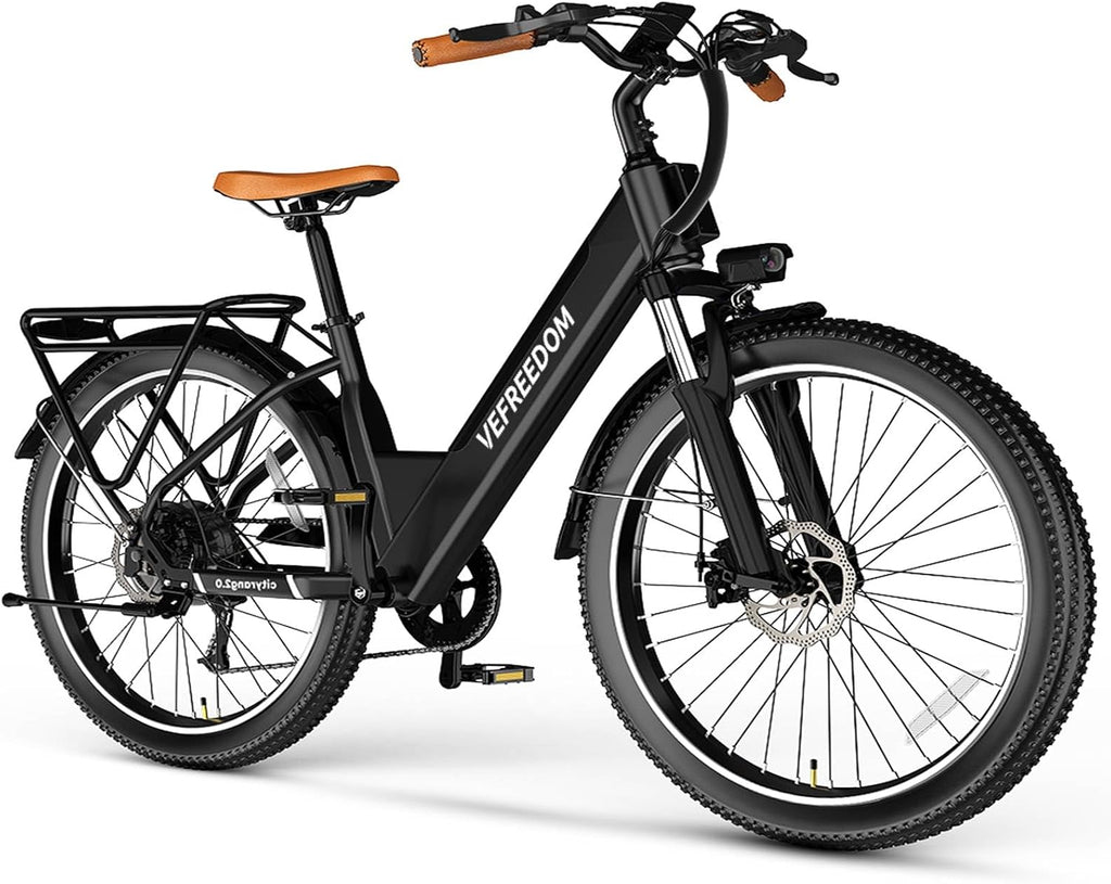 26' Electric Bike for Adults,1000W Motor Peak Ebike Max Long Range 70 Miles & 28 Mph by 48V Removable Battery,Commuter Fast E-Bikes,7-Speed Step Thru Electric Bicycles UL Certified