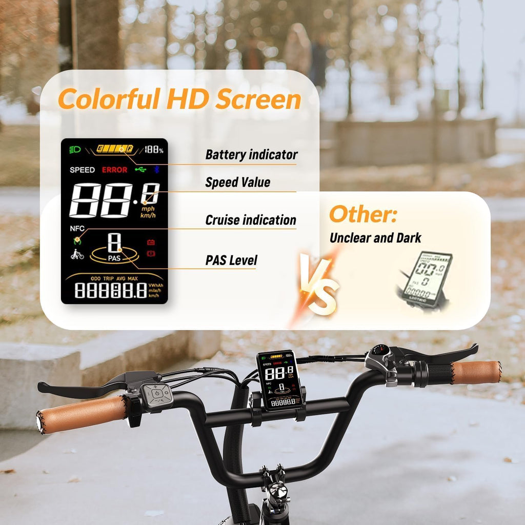 vefreedom Electric Bike for Adults with Peak 1500W Motor, 48V 20Ah Removable Battery Fast Ebike,Max 70Miles,20' x4.0 Fat Tire Commuting Electric Mountain Bike,7-Speed, Step-Thru Bicycle