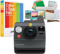 Polaroid Now Generation 3 Instant Camera with Built-in Tripod Mount and Two-Lens Autofocus System (Black) Bundle with Film Kit and Originals Color Instant Film (3 Items)