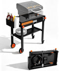 Blackstone Stand for 17' or 22' Griddle, Heavy Duty 450 LBS Blackstone Table, Foldable Portable Grill Cart with Locking Wheels, 20s Quick Setup, Anti-Wobble, Ideal for Backyard, Camping, Tailgating