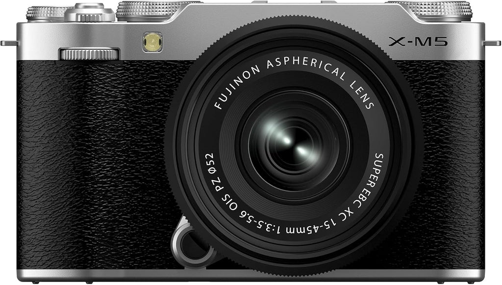 FUJIFILM X-M5 Mirrorless Digital Camera XC15-45mmF3.5-5.6 OIS PZ Lens Kit - Silver