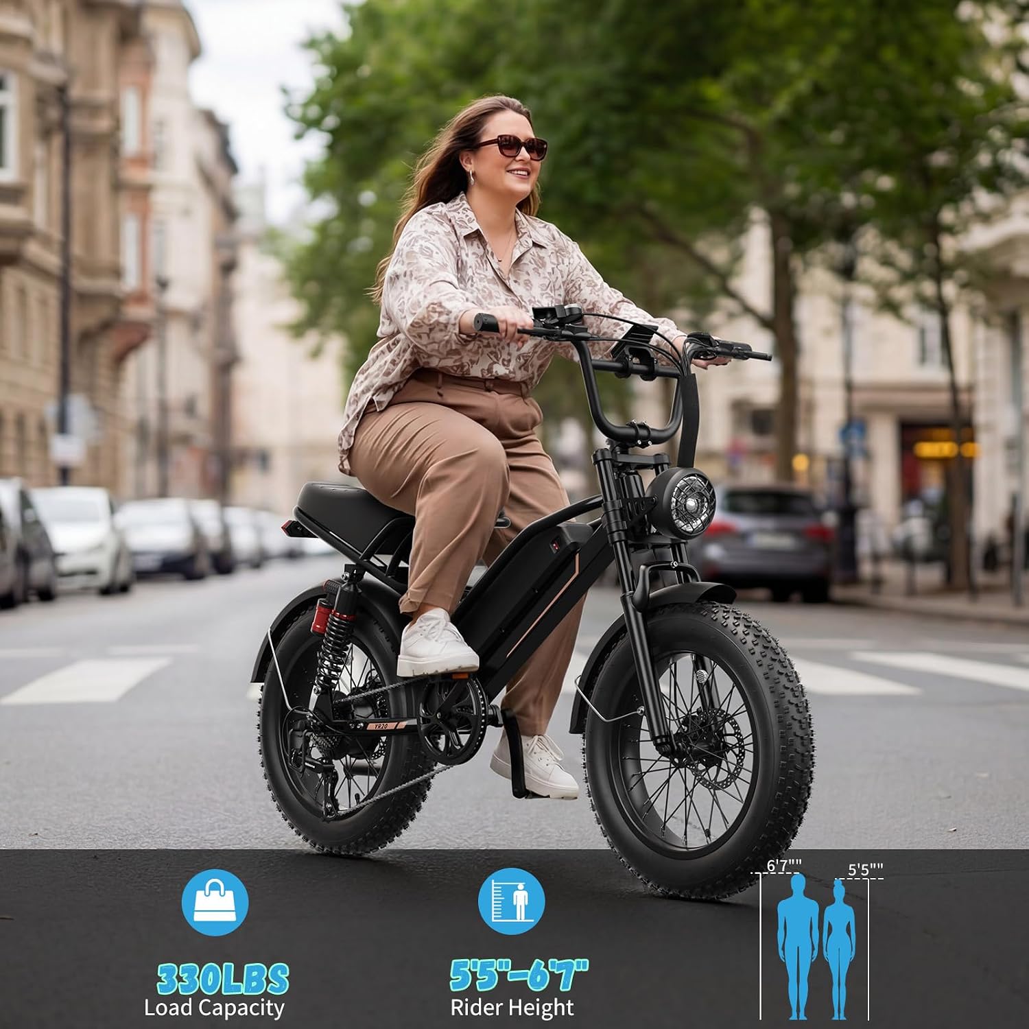Jasion 3000W Electric Bike for Adults, Bicicleta eléctrica para adultos,Electric Dirt Bike, e Bikes for Adults Electric, Electric Dirt Bike for Adults, Adult Electric Bicycles, Moped Style ebike