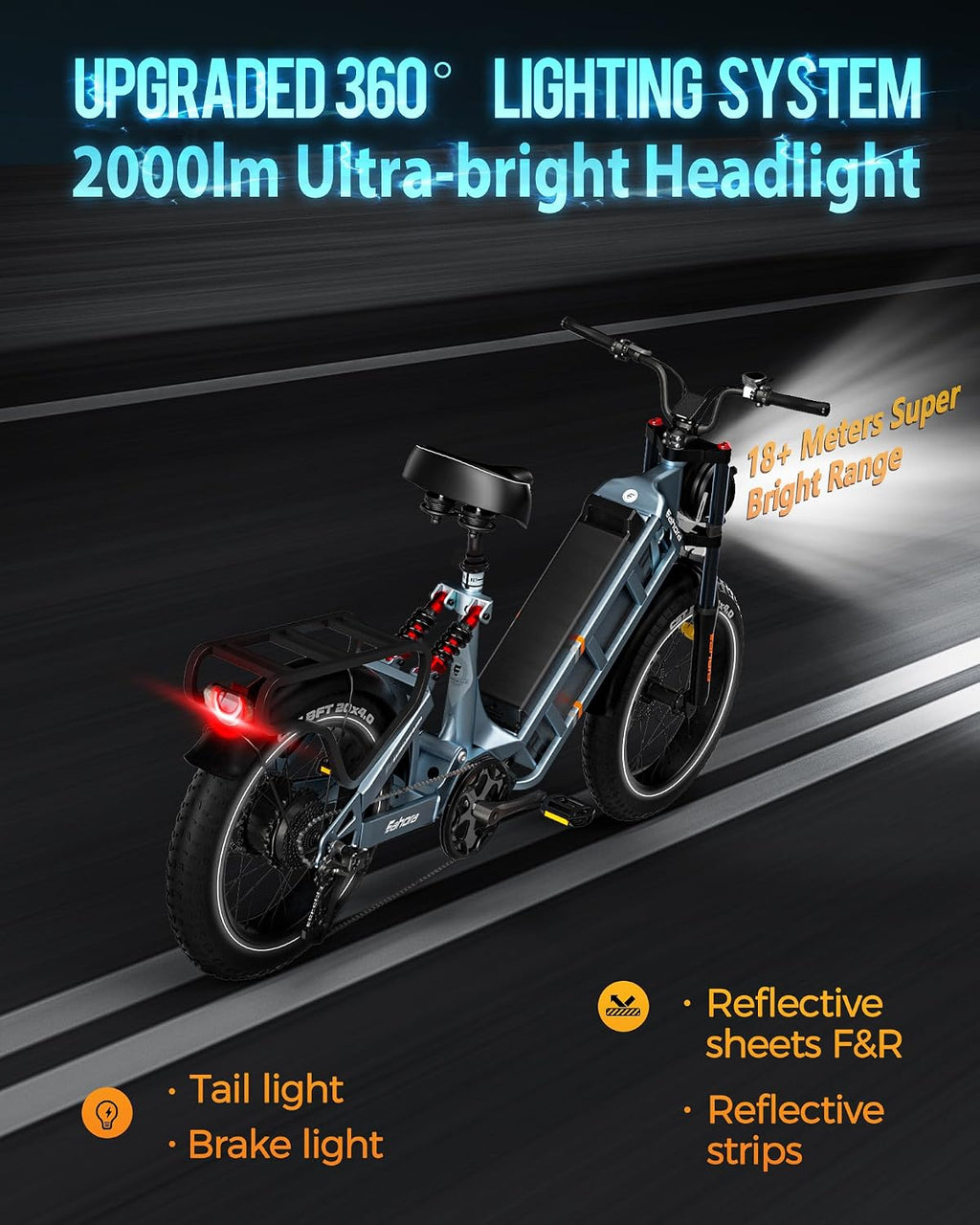 eAhora 2026 Juliet Pro 2 43-31Mph Electric Bike for Adults 5400W Dual Motor Ebike 60V/70Ah 48V/60Ah 200+Miles Long Range Electric Bicycle 20' Fat Tires Full Suspension Electric Mountain Bike