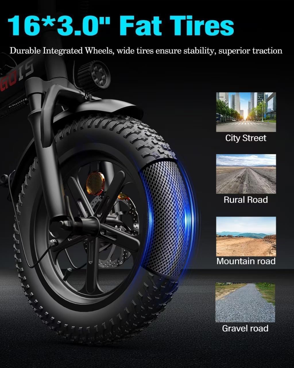 Electric Bike for Adults, 16'/20' Tire E-Bike with 750W/1000W Peak Motor, 48V Removable Battery, Up to 45/60 Miles Range & 28/30MPH, Folding Electric Bike for City and Outdoor Ride