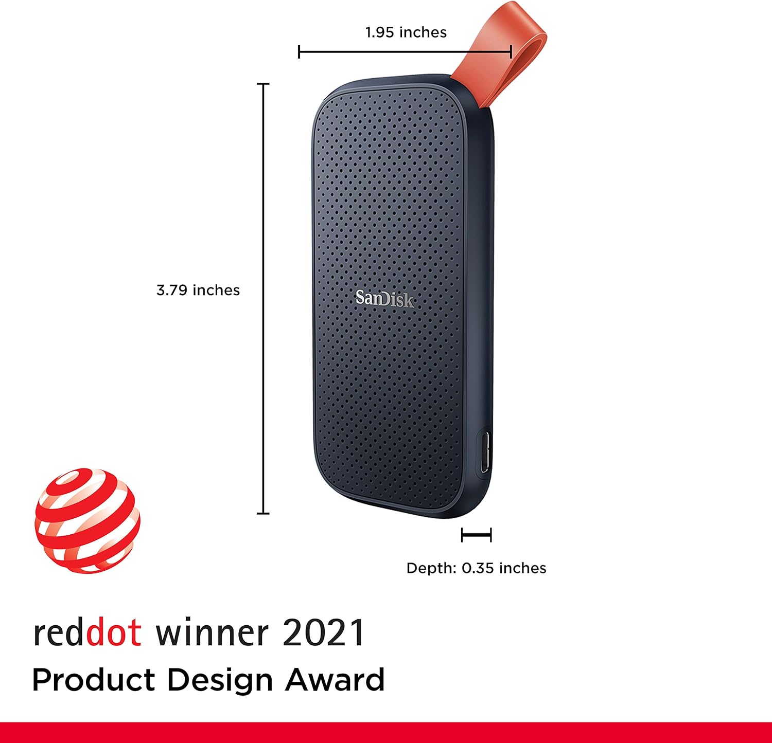 SANDISK 2TB Portable SSD - Up to 800MB/s, USB-C, USB 3.2 Gen 2, Updated Firmware - External Solid State Drive - SDSSDE30-2T00-G26