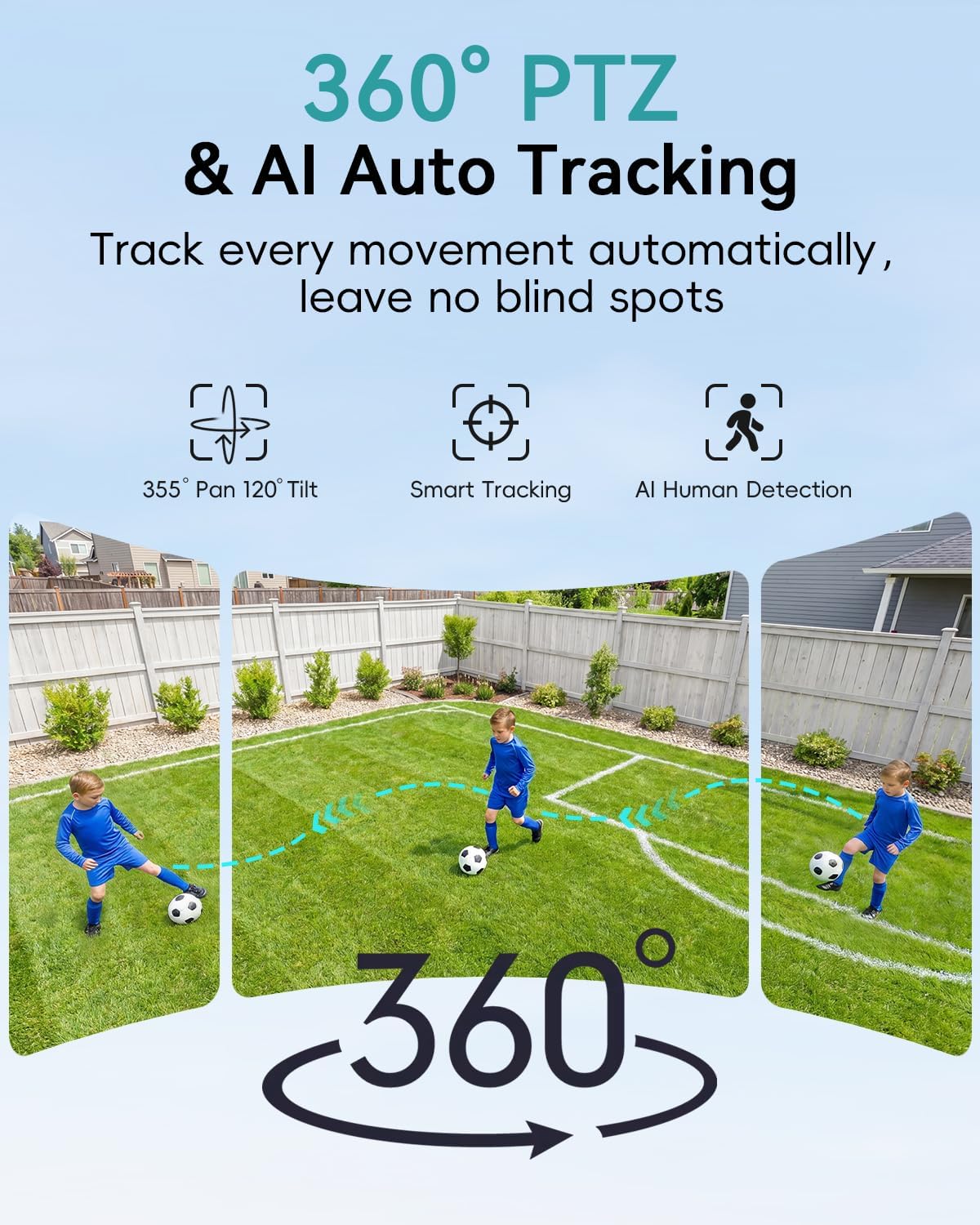 ZUMIMALL 9W Solar Security Cameras Wireless Outdoor, AOV 24/7 Recording Cameras for Home Security, 360° View, 2K Color Night Vision, 2-Way Talk, 2.4GHz WiFi, Auto Tracking, SD/Cloud/Alexa/AI (2-Pack)
