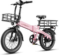 Jasion EB6 Foldable Electric Bike for Adults,【1200W Peak Motor, 25 MPH, 50 Miles Range】 20' Fat Tire Ebike with 48V Built-in Battery, Lightweight Aluminum Frame E Bike for Commuting, Off-Road, Travel